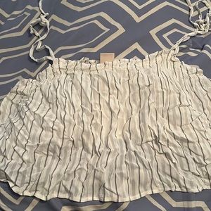 Crop striped tank top